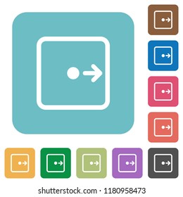 Move object right white flat icons on color rounded square backgrounds