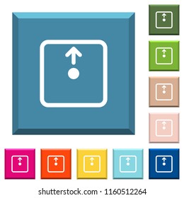 Move object up white icons on edged square buttons in various trendy colors