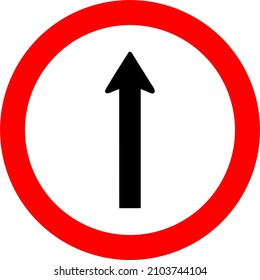 move on, It informs the driver of the vehicle of the obligation to perform the indicated movement, to move forward.