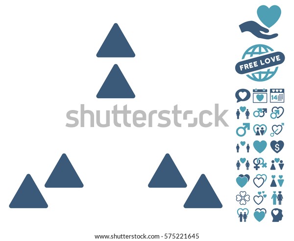 Move Out icon with bonus lovely\
pictograph collection. Vector illustration style is flat rounded\
iconic cyan and blue symbols on white\
background.
