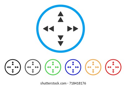 Move Out rounded icon. Style is a flat move out grey symbol inside light blue circle with black, gray, green, blue, red, orange versions. Vector designed for web and software interfaces.