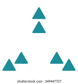 Move Out vector icon. Style is flat symbol, soft blue color, rounded angles, white background.