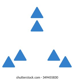 Move Out vector icon. Style is flat symbol, cobalt color, rounded angles, white background.