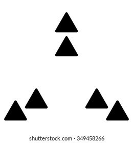 Move Out vector icon. Style is flat symbol, black color, rounded angles, white background.
