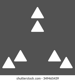 Move Out vector icon. Style is flat symbol, white color, rounded angles, gray background.