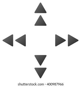 Move Out vector toolbar icon for software design. Style is a gradient icon symbol on a white background.