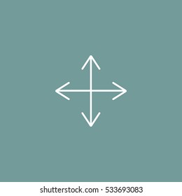 move outline icon vector, can be used for web and mobile design