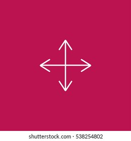 move outline icon vector, can be used for web and mobile design