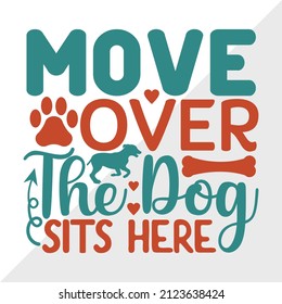 Move Over The Dog printable vector illustration