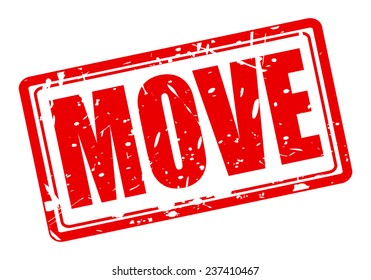 Move red stamp text on white