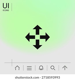 ícone Mover símbolo, elementos para seu design