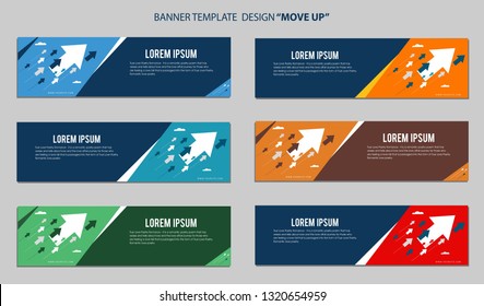Move Up Template Banner Design abstract Vector  