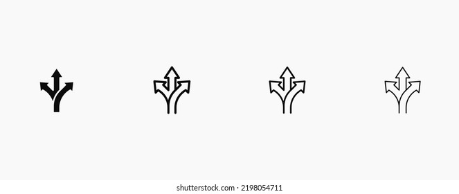 Move in three different ways vector arrow icon