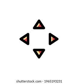 Move Tool User Interface Outline Icon Logo Vector Illustration
