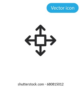 Move vector icon, illustration symbol