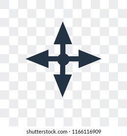 Move vector icon isolated on transparent background, Move logo concept