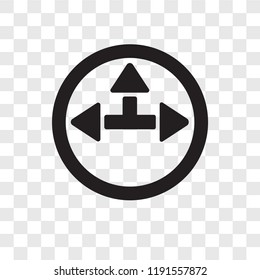 Move vector icon isolated on transparent background, Move transparency logo concept