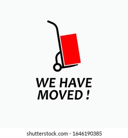 Moved Banner - Vector, Sign and Symbol for Design, Presentation, Website or Apps Elements.