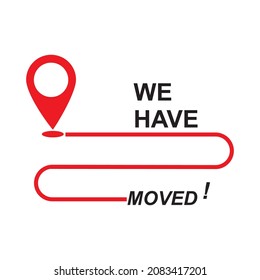 Moved Banner - Vector, Sign and Symbol for Design