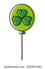 moved color balloon with clover plant sign to celebrate