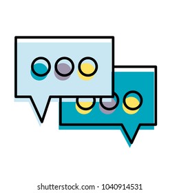 moved color chat bubbles text message idea