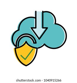 moved color cloud data downloading and padlock good security