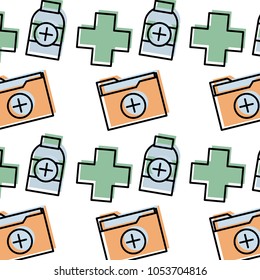 moved color cross seal with folder file and alcohol background