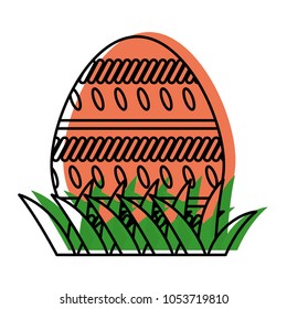 moved color egg easter with ovals figures decoration