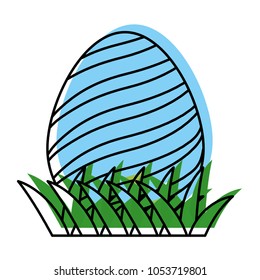 moved color egg easter with spirals figures decoration