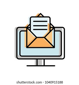 moved color e-mail letter message with computer technology