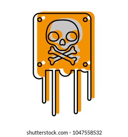 moved color emblem skull with bones to danger message