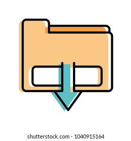 moved color file folder downloading data information