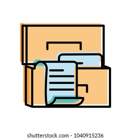 moved color folder file to archive document paper