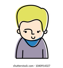 moved color happy man with t-shirt and hairstyle design