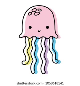 moved color jellyfish marine animal and exotic tentacles
