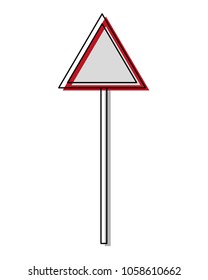 moved color metal triangle warning notices frame