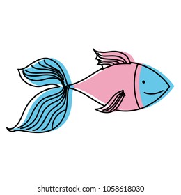 moved color nature fish animal in the sea water