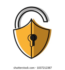 moved color open padlock shield to security object