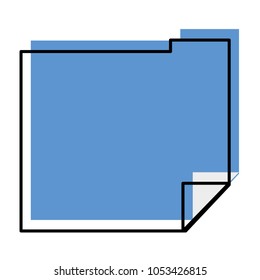 moved color paper note page organizer object vector illustration