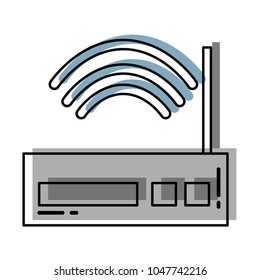 moved color router wireless internet wifi technology