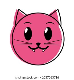 moved color vampire cat face emoji expression