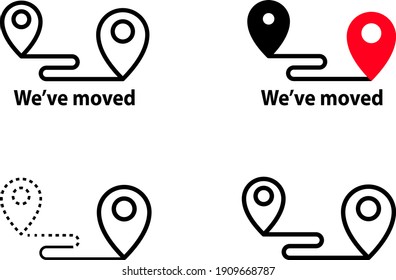 We’ve moved icon , vector illustration