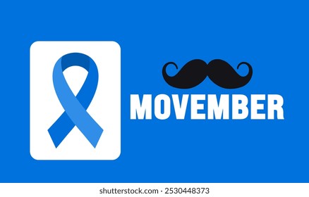 Movember fundo ou modelo de design de banner é observado todos os anos em novembro. Conceito de férias. Modelo para cartão, cartaz, cartão, modelo. 