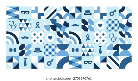 Movember Ribbon Fondo de Formas geométricas