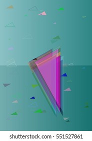 movement above dissimilar sort, assorted freedom with triangles vector background