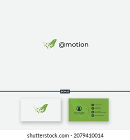 movement abstract motion logo bird digital svg