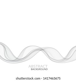 
Movement of abstract silver wave lines on white background