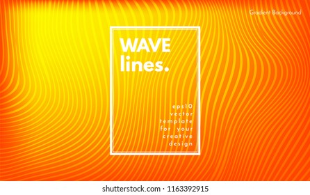 Movement Abstract. Wave Stripes. Geometric Template with Distorted Lines and Gradient. Flow Background in Minimal Style. Eps10 Vector. Cover with Movement for Poster, Brochure, Business Design, Blank.