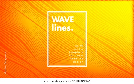 Movement Abstract. Wave Stripes. Geometric Template with Distorted Lines and Gradient. Flow Background in Minimal Style. Eps10 Vector. Cover with Movement for Poster, Brochure, Business Design, Blank.