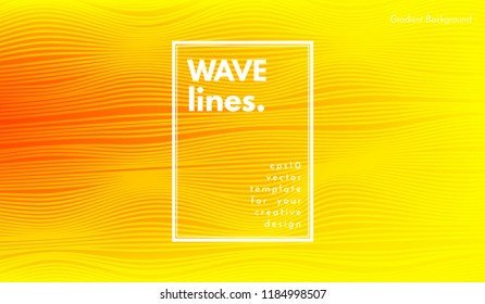 Movement Abstract. Wave Stripes. Geometric Template with Distorted Lines and Gradient. Flow Background in Minimal Style. Eps10 Vector. Cover with Movement for Poster, Brochure, Business Design, Blank.